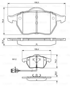 Комплект гальмівних колодок - дискові Bosch 0986460937