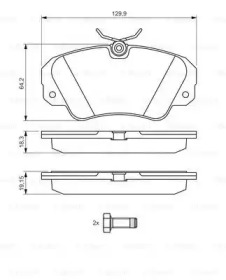 Комплект гальмівних колодок - дискові Bosch 0986460939