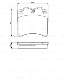 Комплект гальмівних колодок - дискові Bosch 0986460954