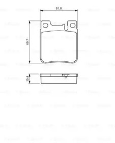 Комплект гальмівних колодок - дискові Bosch 0986460965