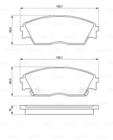 Колодки гальмівні (передні) Honda Civic 87-95 Bosch 0 986 460 972