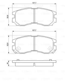 Комплект гальмівних колодок с 4 шт. дисків Bosch 0986460979