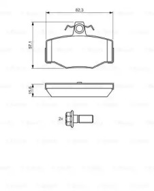 Комплект гальмівних колодок - дискові Bosch 0986460993