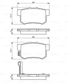 Комплект гальмівних колодок - дискові Bosch 0986461006