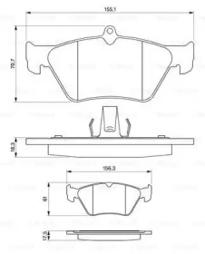 Комплект гальмівних колодок - дискові Bosch 0986461129