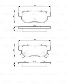 Комплект гальмівних колодок с 4 шт. дисків Bosch 0986461131