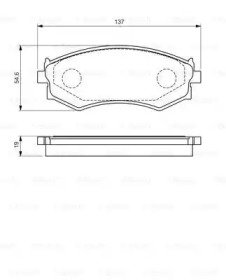Комплект гальмівних колодок з 4 шт. дисків Bosch 0986461139