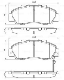 Комплект гальмівних колодок - дискові Bosch 0986461142