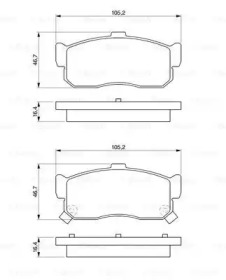 Комплект гальмівних колодок - дискові Bosch 0986461144