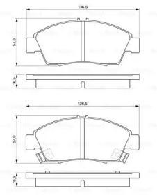 Комплект гальмівних колодок - дискові Bosch 0986461759