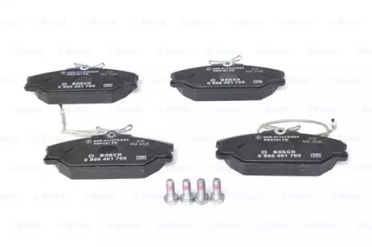 Колодки гальмівні (передні) Renault Laguna I 93-01/Megane I 96-03/Safrane 92-00 (з датчиком) Bosch 0 986 461 765 — фото 3