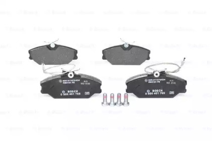 Колодки гальмівні (передні) Renault Laguna I 93-01/Megane I 96-03/Safrane 92-00 (з датчиком) Bosch 0 986 461 765 — фото 4