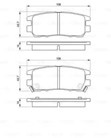 Комплект тормозных колодок Bosch 0 986 461 768