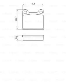 Колодки гальмівні (передні) VW Golf/Passat -83 Bosch 0 986 462 282