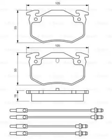 Колодки гальмівні (задні) Citroen BX 82-94 Bosch 0 986 466 350