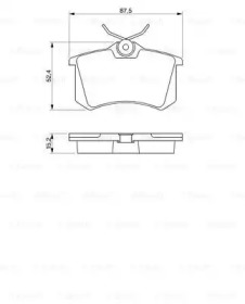 Комплект гальмівних колодок - дискові Bosch 0986466683