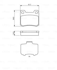 Комплект гальмівних колодок - дискові Bosch 0986466871