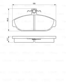 Колодки гальмівні (передні) Volvo 740/760/940/960 83-94 Bosch 0 986 467 400