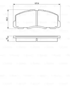 Комплект гальмівних колодок з 4 шт. дисків Bosch 0986469550