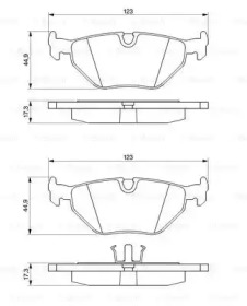 Комплект гальмівних колодок - дискові Bosch 0986469960