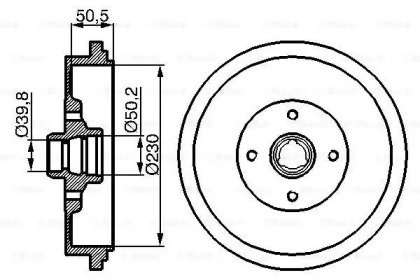 Барабан тормозной Bosch 0986477042
