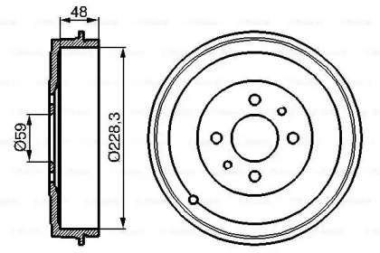 Гальмівний барабан Bosch 0986477088