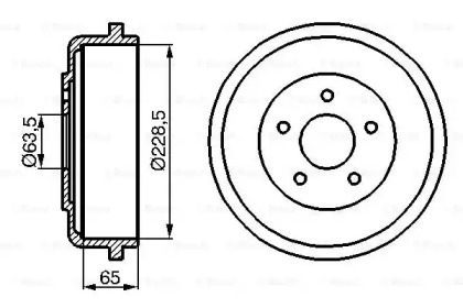 Тормозной барабан Bosch 0986477129