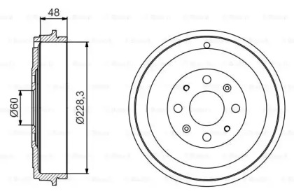 Тормозной барабан Bosch 0986477208