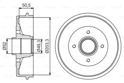 Тормозной барабан Bosch 0986477211