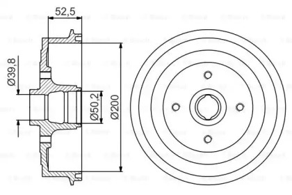 Тормозной барабан Bosch 0986477217