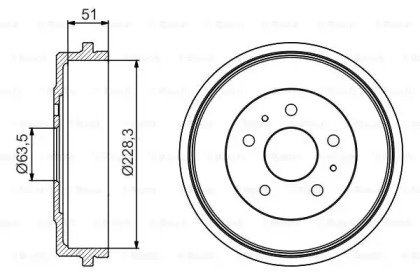Гальмівний барабан Bosch 0986477219