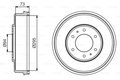 Гальмівний барабан Bosch 0986477232