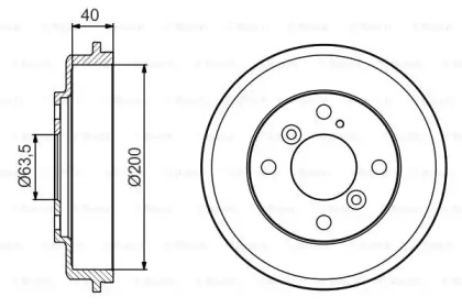 Гальмівний барабан Bosch 0986477240