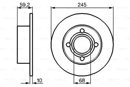 Диск тормозной Bosch 0986478019