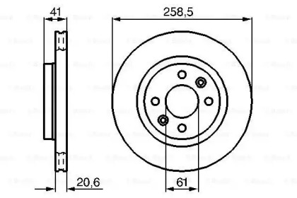 Тормозной диск Bosch 0986478124