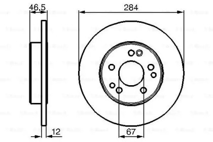 Тормозной диск Bosch 0986478187
