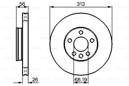 Диск тормозной Bosch 0986478296
