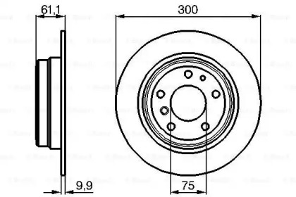 Диск гальмівний (задній) BMW 5 (E34) 87-96 (300x10) (з покриттям) Bosch 0 986 478 321