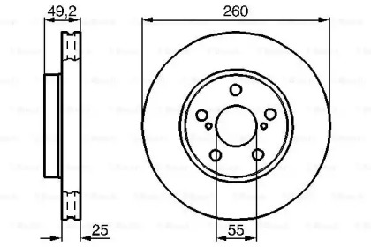 Диск тормозной Bosch 0986478451