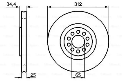 Диск тормозной Bosch 0986478467