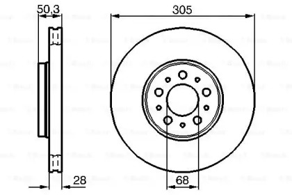 Тормозной диск Bosch 0986478494