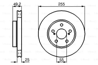 Диск тормозной Bosch 0986478584
