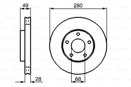 Тормозной диск Bosch 0986479B61