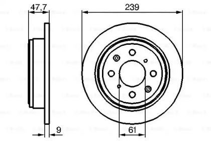 ДИСК ГАЛЬМIВНИЙ ЗАДНIЙ Bosch 0986479101