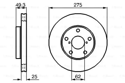 Тормозной диск Bosch 0 986 479 111