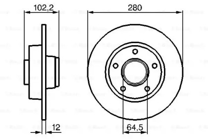 Тормозной диск Bosch 0986479144