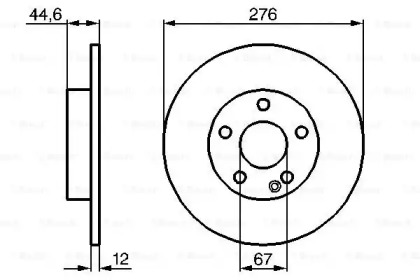 Диск гальмівний (передній) MB A-class (W169) 04-12 (276x12) Bosch 0 986 479 185