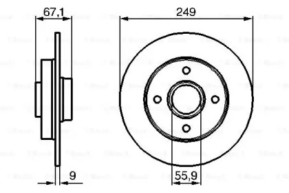 Тормозной диск Bosch 0986479219