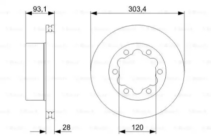 Тормозной диск Bosch 0986479296
