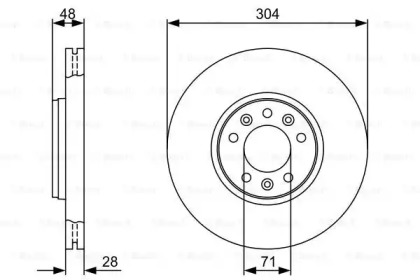 Диск гальмівний Bosch 0986479C53
